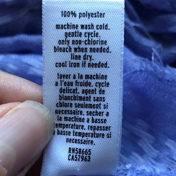 BP Lavender Purple Lightweight Sheer Woven Fringe Infinity Fashion Fall Scarf - Picture 4 of 5